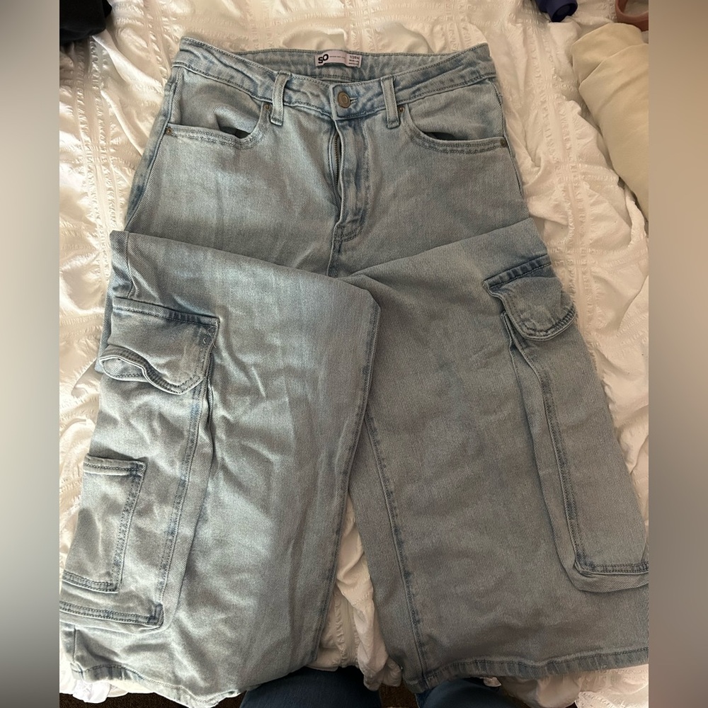 Light Blue Cargo Pants